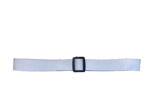 NEW Youth White Nylon Belt 18" Waist Belt Adjustable Child's Doll's Black Buckle - Picture 1 of 4