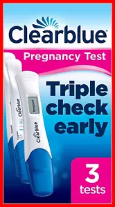 PRECISE Clearblue Pregnancy Triple Check, 6 Days Early Tests & 1 Weeks Indicator - Picture 1 of 12