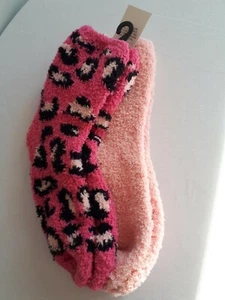 fluffy socks pink 2 pairs One Size - Picture 1 of 2