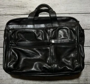 TUMI Alpha Leder erweiterbare Laptop Aktentasche Style 96160DH gebraucht ohne Riemen - Bild 1 von 8