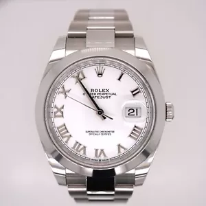 Rolex Herren Datejust II 41 Weiß Römisches Zifferblatt Auster Edelstahl Referenz - Bild 1 von 10