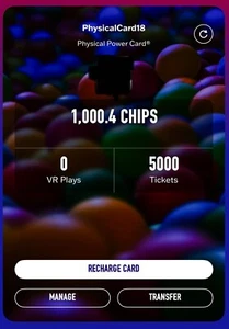 Dave and Buster's Power Card With 1000 Chips And 5000 Tickets (READ DESCRIPTION) - Picture 1 of 2