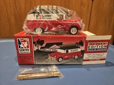 SENTRY HARDWARE 1957 DODGE D-100 TOWN PANEL TOY CAR LOCKING COIN BANK - Image 1 of 4