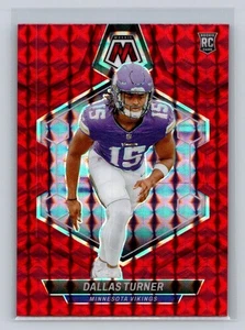 2024 Mosaic Football #317 Dallas Turner (RC) Red Mosaic-Minnesota Vikings - Picture 1 of 2