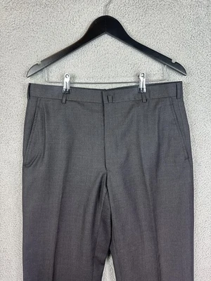 Pantalones Brooks Brothers Para Hombre 37W Gris Lana Vestido Pantalones Dorado Vellón A Medida Foto 1 de 4