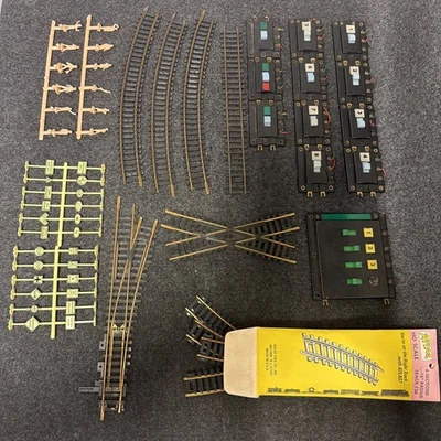 Vintage Atlas HO Scale Train Track & Accessories Large Lot Brass Track - Image 1 of 4
