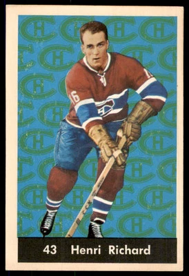 Parkhurst casi nuevo Henri Richard #43 1961-62 Foto 1 de 2