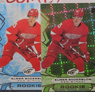 22-23 UD Ice Elmer Soderblom Rookie Card Lot ❄️❄️❄️ Green & Base Variant  - Image 1 of 4