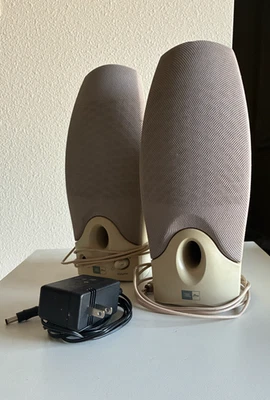 JBL Pro Compaq Vintage Retro Computer Speakers With Power Supply Tested - Image 1 of 4