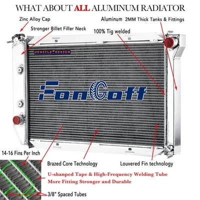 3 Row Aluminum Radiator For 1972 1973 1971 Ford Mustang Mach Mercury Cougar V8. Foto 1 de 4