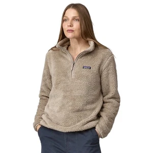 Patagonia Sweater Womens Medium Tan Los Gatos 1/4 Zip High Pile Fleece Outdoor - Picture 1 of 11