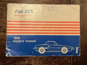 1976 Fiat X1/9- Factory Owner's Manual, User Guide - Bild 1 von 2