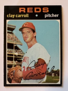 Mid-Grade 1971 Topps #394 - CINCINNATI REDS RHP CLAY CARROLL 71100 - Foto 1 di 2