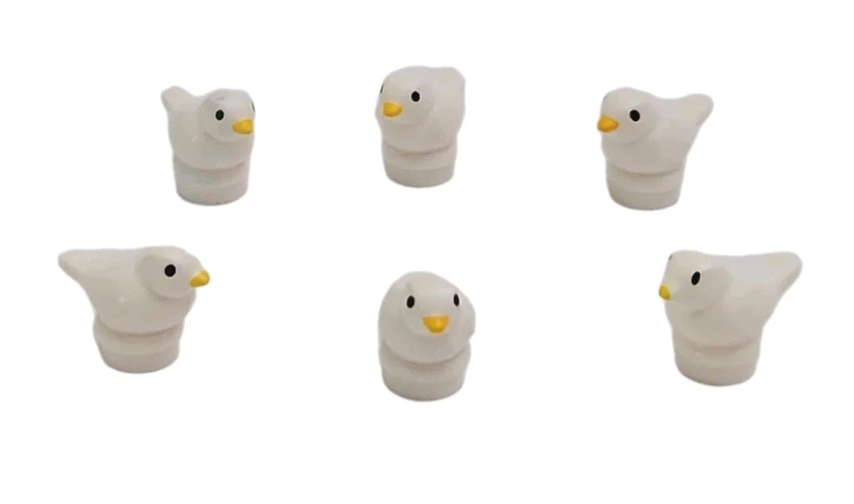 Lego Pássaro Branco Pequeno com Olhos Negros - Lote de 6 Disney Aladdin Jasmim CMF Pet - Imagem 1 de 1