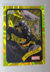 2025 Topps cromo Marvel Bullseye amarillo lava refractor #30 - Imagen 1 de 1