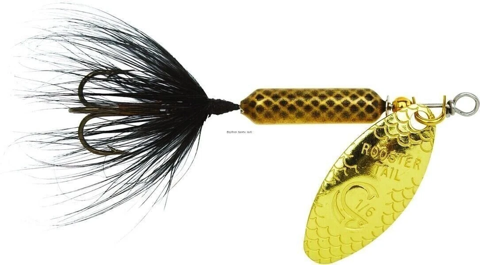 Wordens Rooster Tail In-Line Spinner 2-1/4" 1/8 Oz Treble Hook Mayfly 208-MF - Image 1 of 1