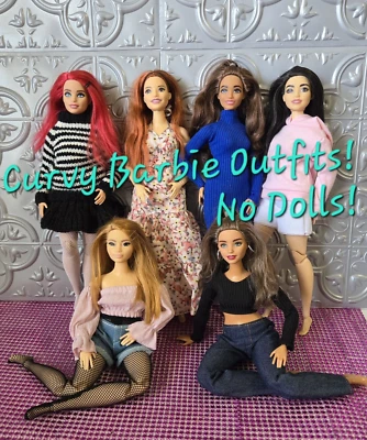 Curvy Barbi Realistic Clothes Made to Move Hybrids~ NO DOLLS #6 Outfits  #12 pc - Image 1 of 4