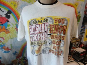 Vtg 90's Florida State Seminoles Charlie Ward Heisman Trophy 1993 T Shirt XL - Picture 1 of 8