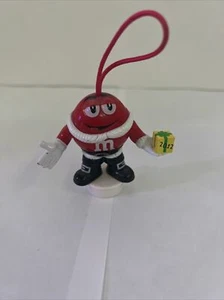 M&Ms 2011 Christmas Ornament Candy Topper Red 2.5" Holding Gift Holiday Stuffer - Picture 1 of 4