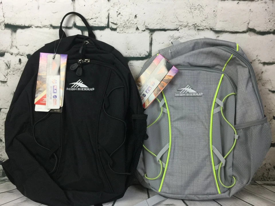 学校背包 17.5 英寸 High Sierra CHIRP 黑色或灰色旅行托特包可选  — 第 1/1 张图片