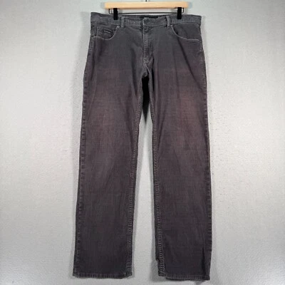 Vintage Calvin Klein Corduroy Pants Mens 36x32 Gray Y2K Straight Leg Comfort - Image 1 of 4