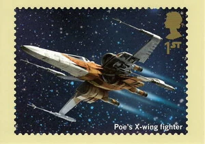 (aq11) PHQ 465 Star Wars Poe's X-wing Fighter - Postcard - Picture 1 of 2