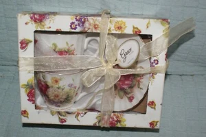 Grace Tea Ware Fine Porcelain Flowers Set Tea for 2 Flowers Floral New Fast Ship - Picture 1 of 11