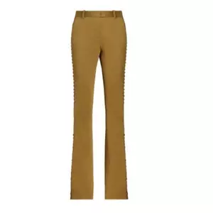 Roberto Cavalli Hose mit Schnürdetail in BRIGHT CATKIN Neu mit Etikett - Bild 1 von 16