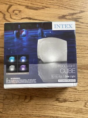 Intex Floating LED Inflatable Cube Light with MultiColor Illumination Battery Po - Image 1 of 3