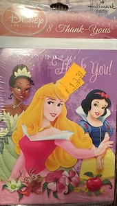 Disney Prinzessin Party Zubehör - Dankeschön Notizen - 8ct. thk2494 - Bild 1 von 2