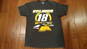 Kyle Busch #18 Nascar Racing Joe Gibbs Racing Gray T-Shirt Size Medium Used - Picture 1 of 6