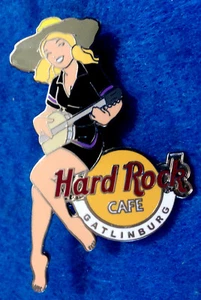 GATLINBURG GIRL OF ROCK SERIES BLACK UNIFORM GOR 2 SUN HAT Hard Rock Cafe PIN - Picture 1 of 1