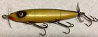 VINTAGE NATURAL COLOR MINNOW WOODEN LURE WITH 2 SPINNERS APPROX 4 IN.