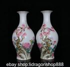 10 "Qianlong émaillé porcelaine vase oiseau paire
