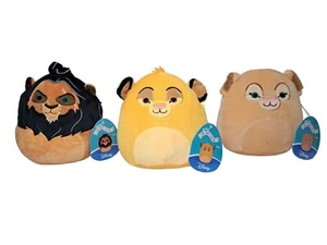 Disney 's Der König der Löwen Simba, Nala & Narbe 🎁 3er Set Squishmallows 6,5" 🎁 Neu mit Etikett - Bild 1 von 15