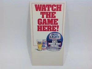 1984 ABC Monday Night Football Schedule For Restaurant Table Bar Bud Light - Picture 1 of 2