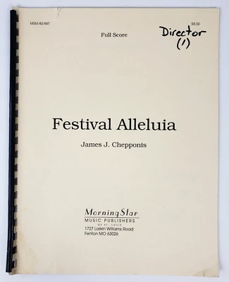 Festival Alleluia Full Score James Chepponis Cantor Organ SATB Brass Handbells - Image 1 of 4