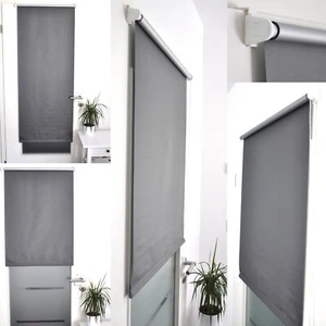 Klemm Rollo Verdunklungsrollo ohne Bohren Fenster Jalousie Thermo Klemmrollo fix - Bild 1 von 12