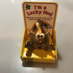 "I'm a Lucky Hug" - GOLD The Hug Factory Collectible Figure NIP - Picture 1 of 7