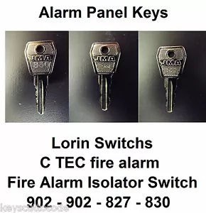 Llaves de panel de alarma, teclas de interruptor de aislamiento de incendios todos los códigos disponibles de 801 a 999 - Imagen 1 de 1
