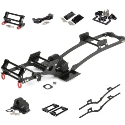 1/10 LCG Chassis Kit Frame Carbon Fiber Rail Gearbox for 1/10 RC Crawler SCX10 - Image 1 of 4