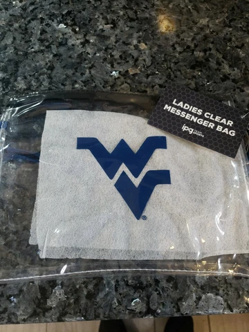 NWT University of West Virginia Ladies Clear Messenger Bag Cover