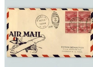 Unknown, 1929 OHIO CANALIZATION, Block of 4, canc. Wheeling, West Virginia, FDC - Picture 1 of 1