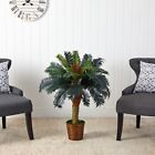 3’ Sago Palm Artificial Tree w/ 30 Lvs in Basket Home Decor. Retail $90