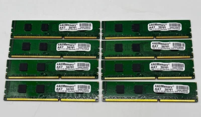 [QTY: 8] 4AllMemory 8GB PC3-10600E 2Rx8 DIMM DDR3 RAM Bundle Tested 4AllMemory - Image 1 of 4