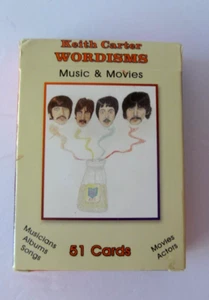 Vintage WORDISMS  Card Game Movies and Music Original Art by Keith Carter - Picture 1 of 17