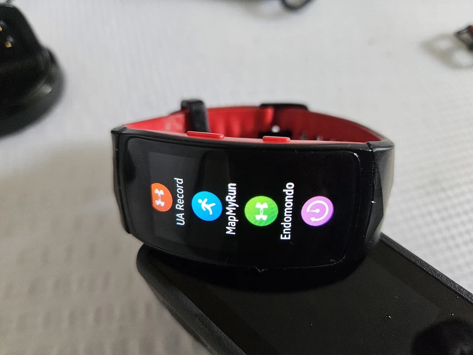 SAMSUNG SM-R365NZKAXAR Gear Fit2 Pro RED Smartwatch Fitness Band (Large) - Image 1 of 4