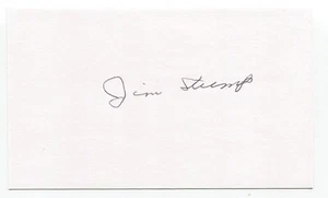 Jim Stump Signed 3x5 Index Card Autographed Baseball MLB 1957 Detroit Tigers - Picture 1 of 2