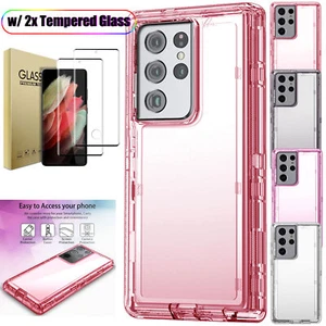 For Samsung Galaxy S21 Ultra S21+ Clear Case Shockproof Cover Screen Protector - Picture 1 of 59