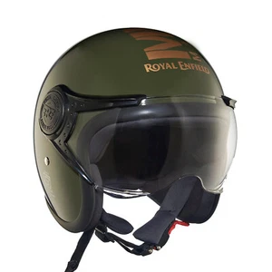 Royal Enfield Open Face MLG Cycling Helmet with Clear Visor- Impact Protection - Picture 1 of 8
